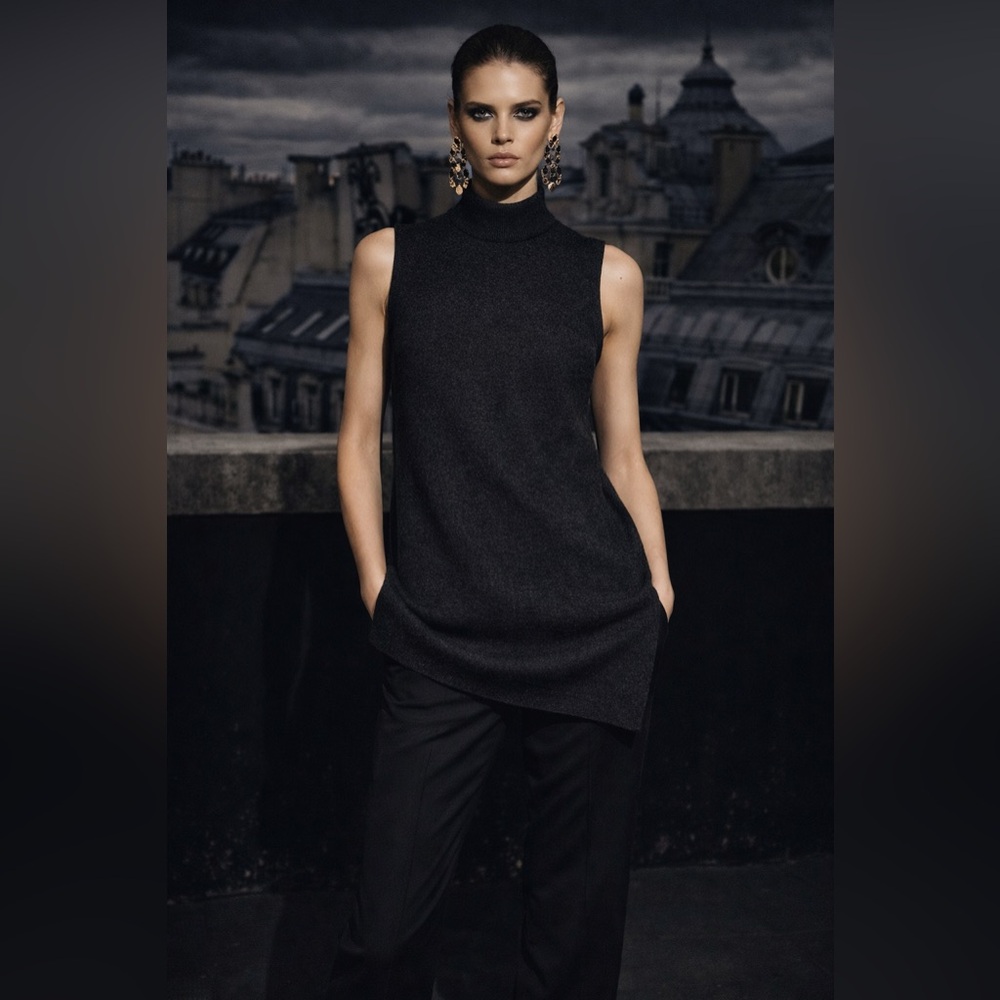 Wilfred Charcoal Knit Long Sweater Tunic – Size XS